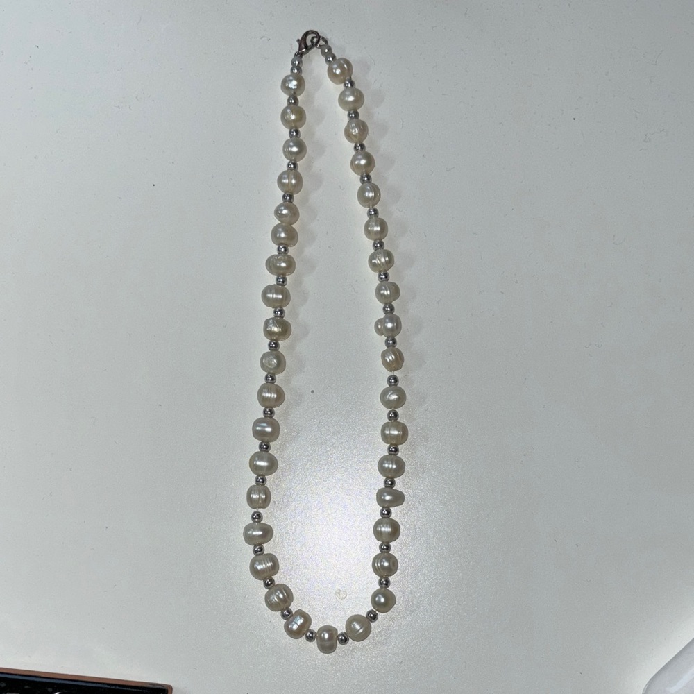 Elegant White Pearl Necklace